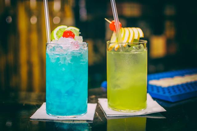 Blue And Green Cocktails