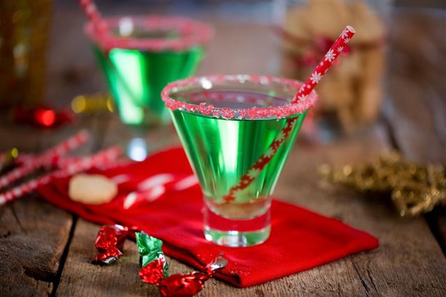 Christmas Emerald Green Cocktail