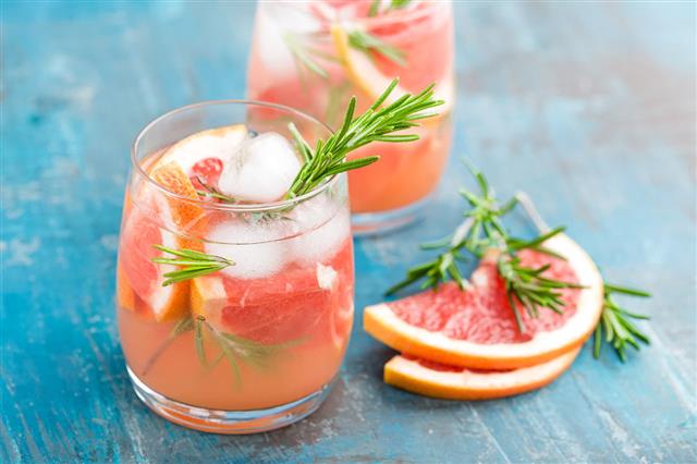 Grapefruit And Rosemary Gin Cocktail