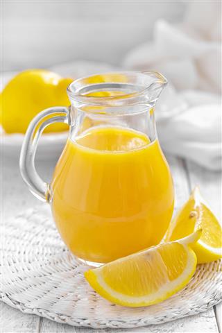 Lemon Juice In Glass Jug