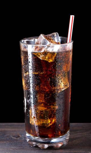 Glass Of Cola With Ice