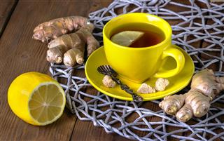 Tea With A Lemon And Ginger