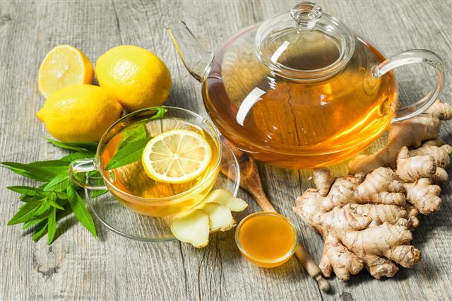 Ginger Tea With Honey And Lemon