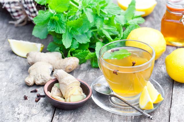 Herbal Tea With Lemon And Ginger