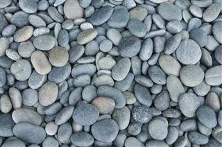 Rounded Gray River Rocks