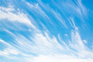 Cirrus Clouds In Blue Sky