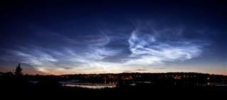 Noctilucent Clouds At Night