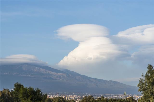 Lenticular Clouds Over Catania