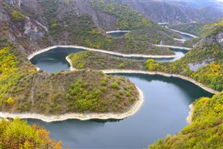Meander Of Uvac River Serbia