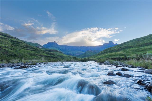 Tugela River Flowing Fast