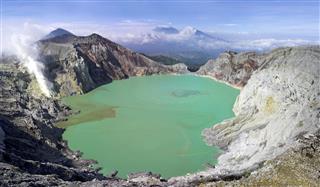 Sulphatic Lake In A Crater