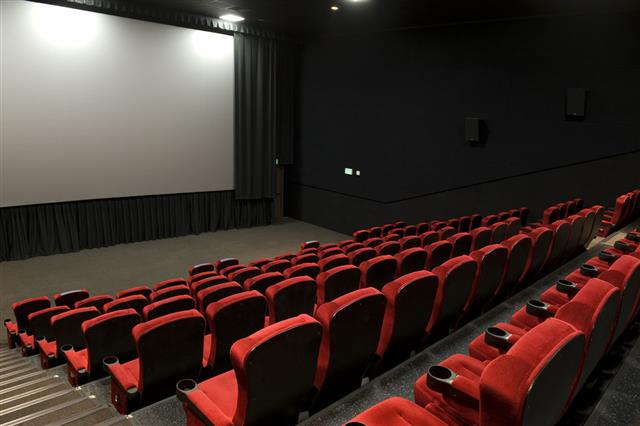 Empty Red Seats In Movie Theater