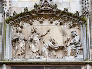 Sculpture Of Epiphany In Aachen