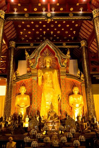 Buddha Sculpture In Thailand Temple