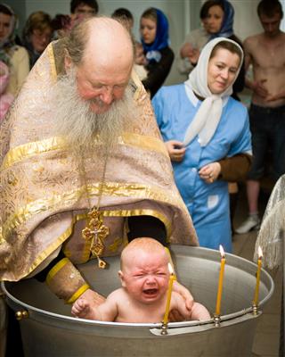 Christening Ceremony In Russia