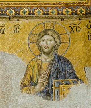 Byzantine Mosaic Of Jesus Christ