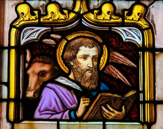 Stained Glass Of The Saint Luke