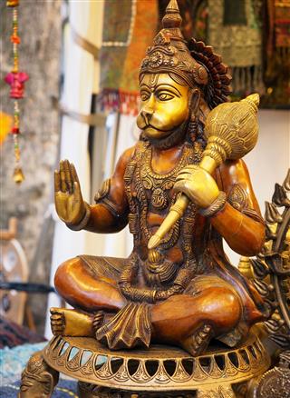 Hinduism Seated Hanuman