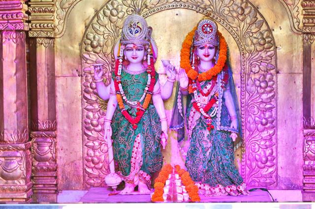 Idols Of Lakshmi And Narayan