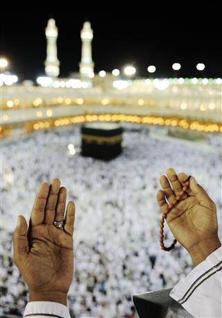 Muslim Praying At Makkah
