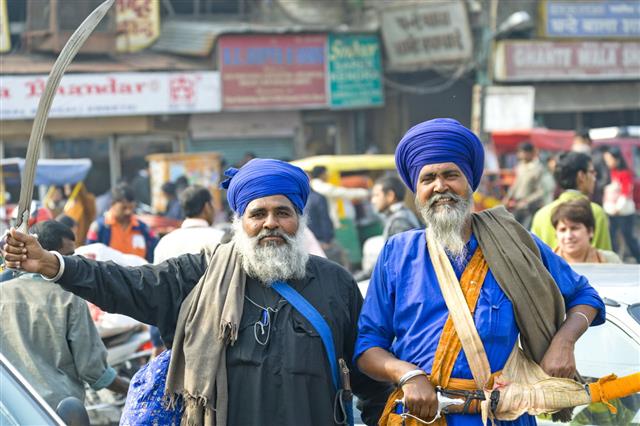 Sikh Men In Traditional Costume