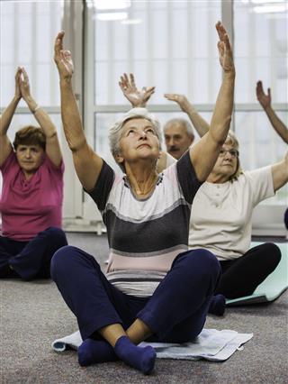 Seniors Doing Pilates Exercises