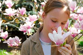 Girl With Magnolia