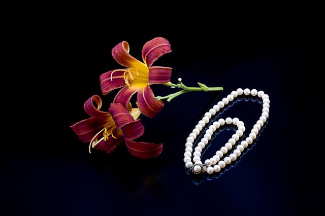 Lilies And A Pearl Necklace