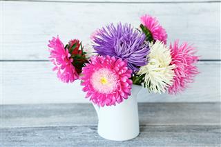 Bouquet Of Colorful Asters