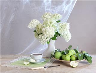 Apples And Hydrangea Bouquet