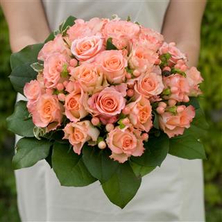 Bunch Of Pink Wedding Roses