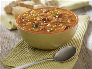Minestrone Soup With Crusty Bread
