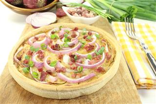 Onion Tart With Bacon