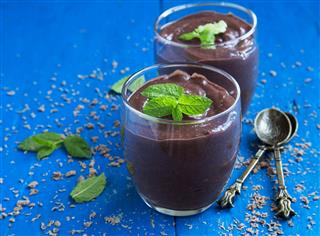 Chocolate Mousse Dessert In Glasses