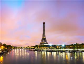 Paris Cityscape With Eiffel Tower