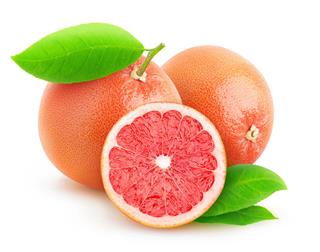 Pink Grapefruits Isolated On White