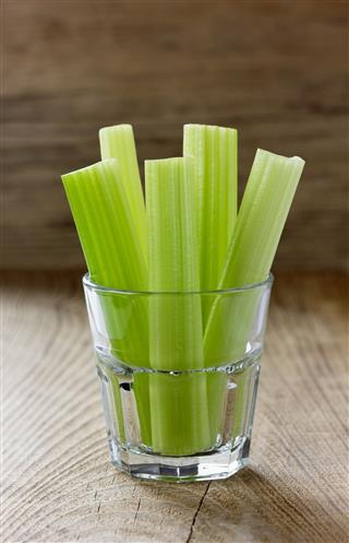 Celery Stems In The Glass