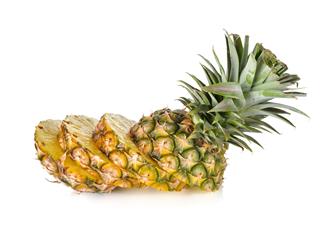 Sliced Pineapple With Leaves