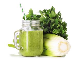 Green Smoothies In A Glass Jar