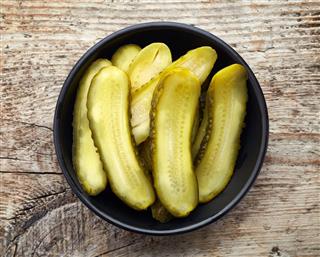 Bowl Of Pickled Cucumber
