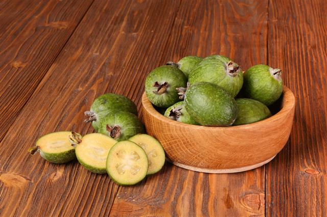 Fruits Of Feijoa In Bowl