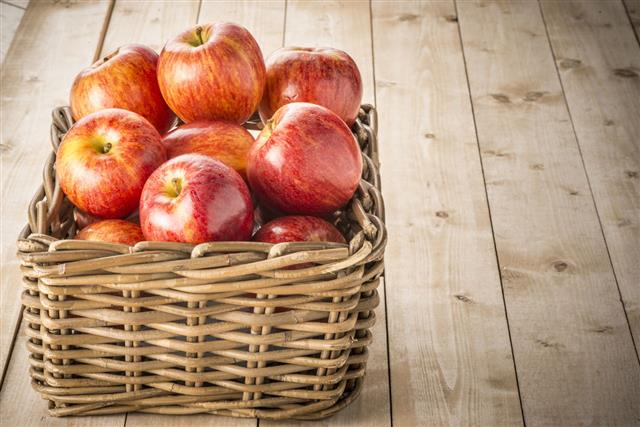 Red Apples In Basket