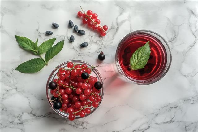 Fruit Drink With Fresh Cranberries