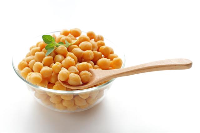Bowl With Boiled Chickpeas