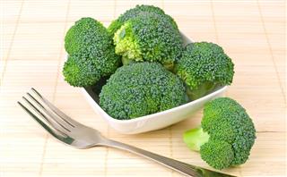 Broccoli and fork