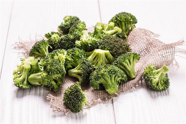 Bunch of fresh green broccoli