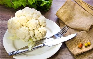 Cauliflower and lettuce