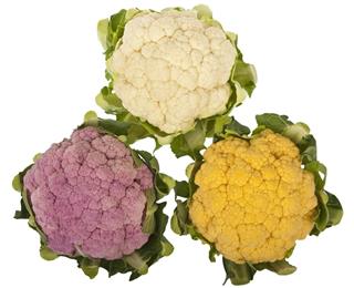 Three Colorful Cauliflower