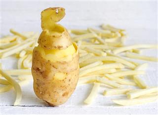 Potato with peel