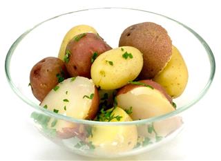 New potatoes with parsley